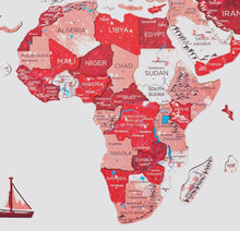 Load image into Gallery viewer, 3D Wooden World Map Volcano