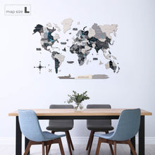 Load image into Gallery viewer, 3D Wooden World Map Nordik (for US only)
