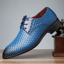 Load image into Gallery viewer, Men's Stylish Formal Pointed-Toe Lace-Up Leather Dress Shoes
