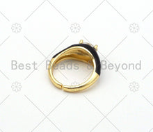 Load image into Gallery viewer, Colorful Enamel With Oval CZ Adjustable Ring,Sku#X250