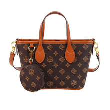 Load image into Gallery viewer, Retro Print Bucket Tote Bag – PU Leather Shoulder Bag for Women