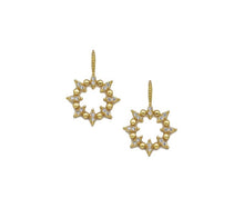 Load image into Gallery viewer, CZ Gold Spike Round Ring Charm, Sku#LK765