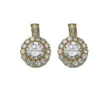 Load image into Gallery viewer, Large Round CZ Flower Charm, Sku#LK664