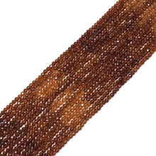Load image into Gallery viewer, 4mm Genuine Brown Garnet Round Faceted Beads, Sku#U1508