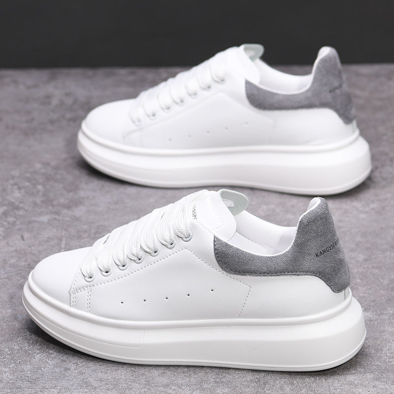 Korean Style Minimalist Sneakers for Men & Women – Microfiber Low-Cut Casual Shoes