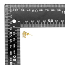 Load image into Gallery viewer, Clear CZ Swan Gold Stud Earrings, Sku#A175