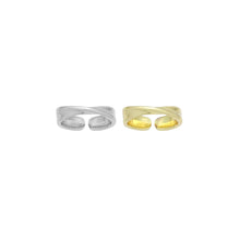 Load image into Gallery viewer, Twisted Knot Gold Silver Adjustable Ring, Sku#A315