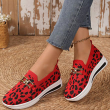 Load image into Gallery viewer, Women's Leopard Print Round Toe Slip-On Flats | Breathable Mesh Casual Shoes