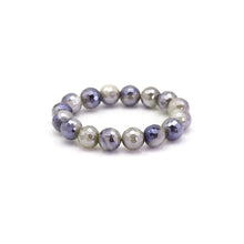 Load image into Gallery viewer, Mystic Gray Banded Agate Stretchy Bracelet, 8mm/10mm/12mm, SKU#EF400