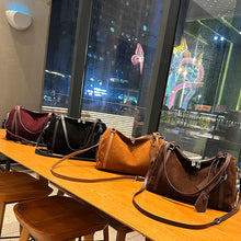Load image into Gallery viewer, Matte Genuine Leather Retro Crossbody Bag | European &amp; American Style | Women's Shoulder Bag