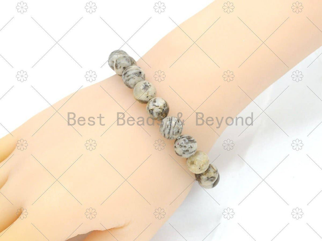 Light Yellow Jasper Stretchy Bracelet, EF82