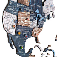 Load image into Gallery viewer, 3D Luminous Colored Wooden World Map Mystery