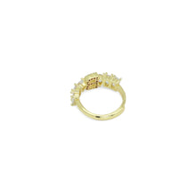 Load image into Gallery viewer, CZ Teardrp Heart Crystal Initial Ring, Alphabet CZ Adjustable Ring, Sku#A362