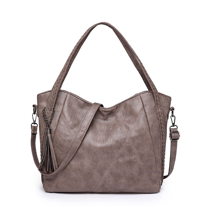 Women's PU Leather Crossbody Tote Bag – Spacious, Minimalist & Versatile