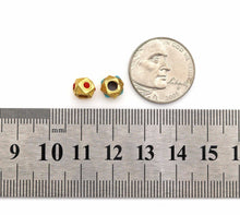 Load image into Gallery viewer, Gold Enamel Polygon Beads, Sku#LX64