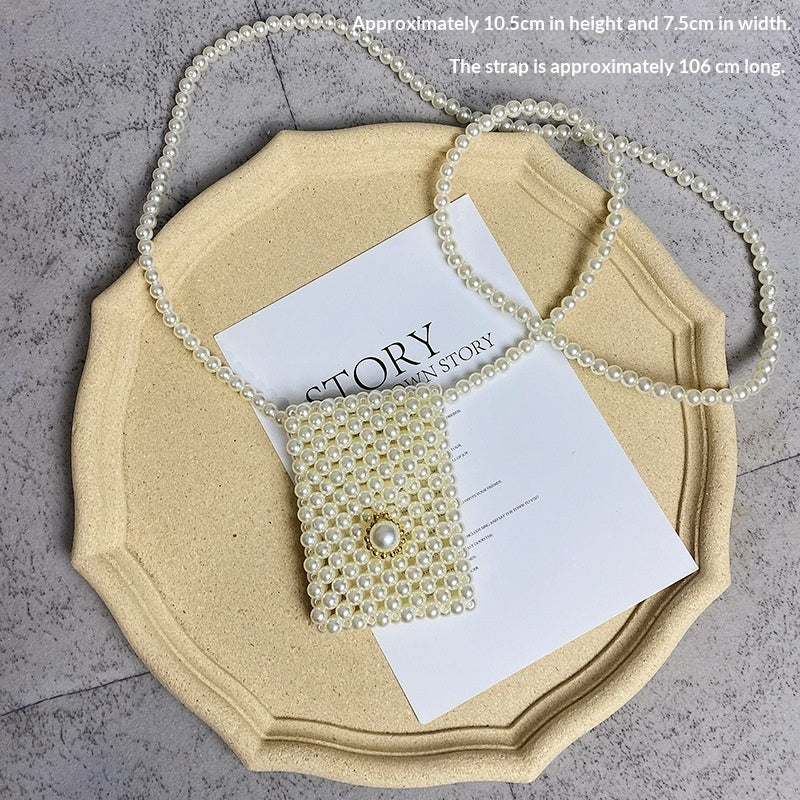 Handwoven Pearl Crossbody Bag