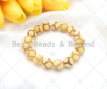 Load image into Gallery viewer, Natural Yellow Tibetan Agate Stretchy Bracelet