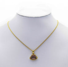 Load image into Gallery viewer, Gemstone Fan shape Charm, Sku#LY10