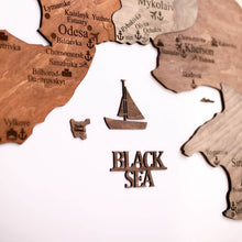 Load image into Gallery viewer, Wooden Map of Ukraine Multicolor