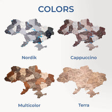 Load image into Gallery viewer, Wooden Map of Ukraine Nordik