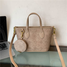 Load image into Gallery viewer, Retro Print Bucket Tote Bag – PU Leather Shoulder Bag for Women