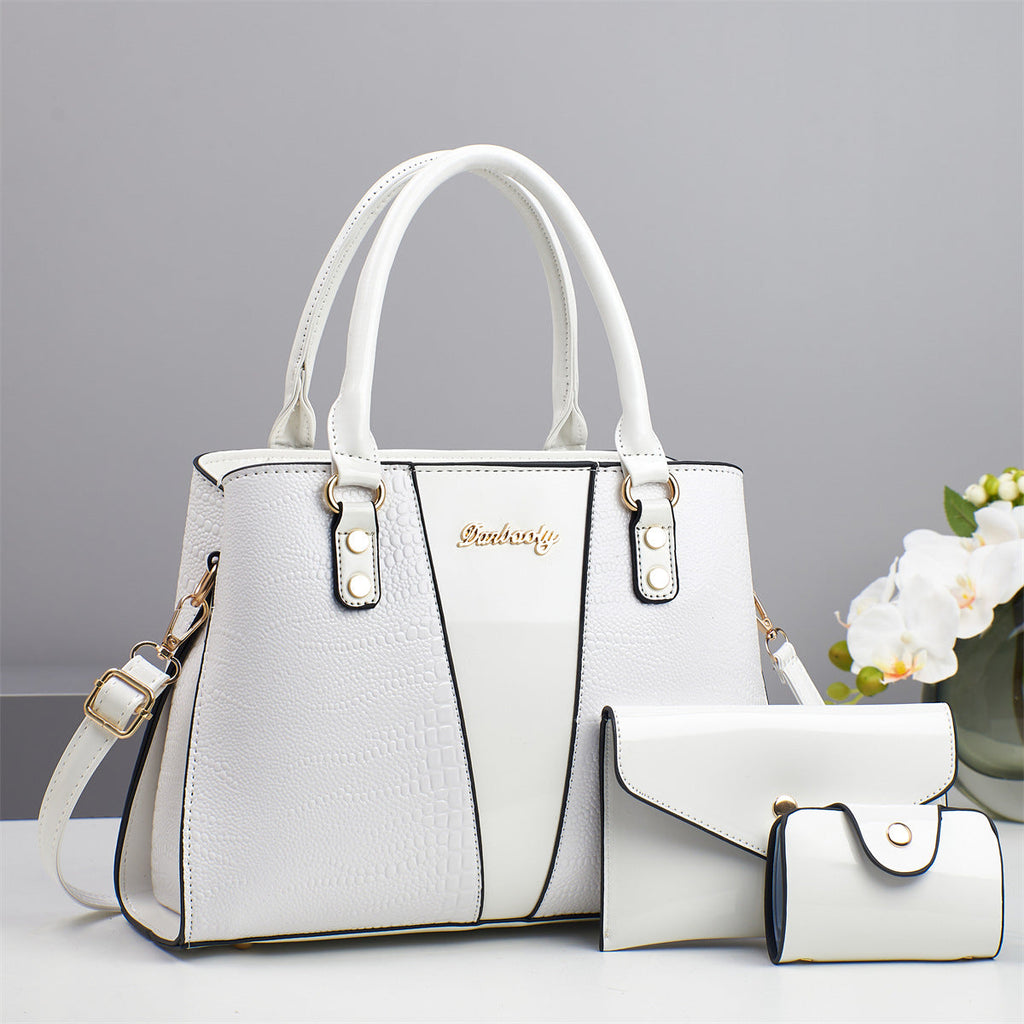 Crocodile Pattern PU Crossbody Bag Set