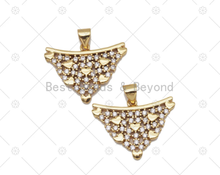 Load image into Gallery viewer, CZ Heart On Triangle Shape Charm,   Sku#LK559