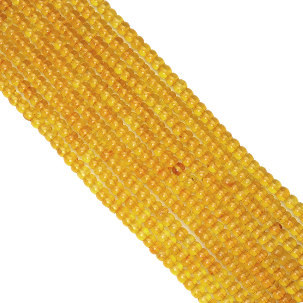 Genuine Russia Amber Rondelle Smooth Beads, Sku#U2009