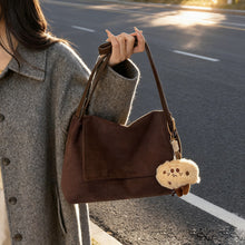 Load image into Gallery viewer, Retro High-Capacity Suede Shoulder Bag – Casual &amp; Commuter Handbag for Women