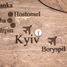 Load image into Gallery viewer, Wooden Map of Ukraine Terra