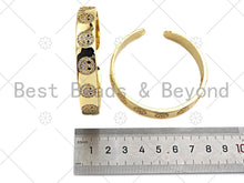 Load image into Gallery viewer, Pave Smiley Face Open Cuff Bracelet, LK353