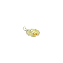 Load image into Gallery viewer, CZ Gold Elephant Head Coin Charm Pendant,Sku#LX860