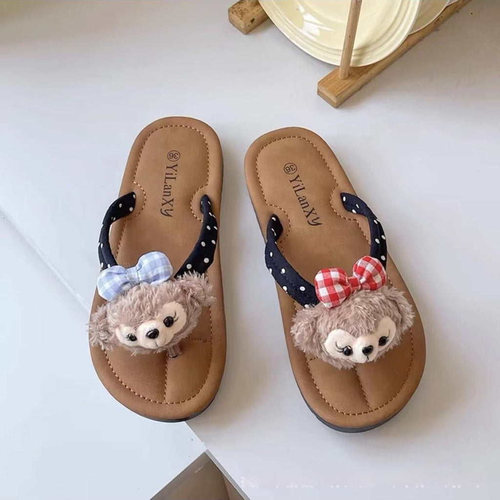 Women's Herringbone Non-Slip Beach Flip-Flops - Soft Sole Summer Slippers