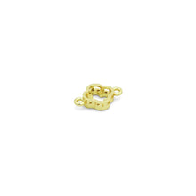 Load image into Gallery viewer, Clear CZ Gold Clover Flower Connecter ,Sku#LD738