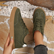 Load image into Gallery viewer, Women's Suede Casual Sneakers - Comfortable Lace-Up Sports Shoes