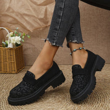 Load image into Gallery viewer, Women's Platform Loafers – British-Inspired PU Leather Slip-On Shoes with Chunky Sole