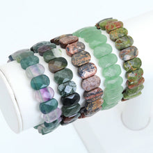 Load image into Gallery viewer, 9x14mm Faceted Rectangle Stretchy Bracelet, Sku#U1980