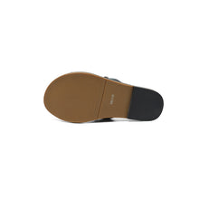 Load image into Gallery viewer, Women's Studded Leather Slide Sandals | Open Toe Flat Mules