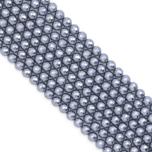 Load image into Gallery viewer, Dark Gray MOP Round Faceted Beads, Sku#T174