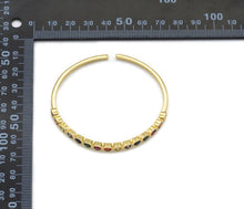 Load image into Gallery viewer, Rainbow CZ Heart Bracelet,Sku#LD364
