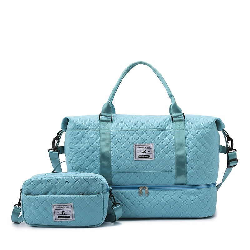 Large Capacity Quilted Crossbody Travel Bag