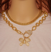 Load image into Gallery viewer, CZ Gold Oval Lobster Clasp, Sku#H341/H104