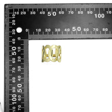 Load image into Gallery viewer, Gold Silver Wide Oval Link Adjustable Ring, Sku#A308