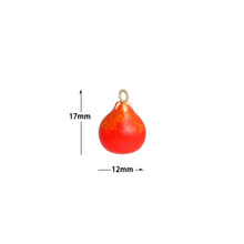 Load image into Gallery viewer, Red Enamel Pear Charm Pendant,Sku#LK1231