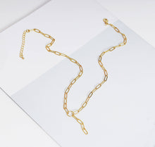 Load image into Gallery viewer, Thin Paperclip Drop Chain Necklace, sku#CL14N