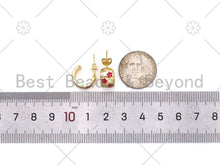 Load image into Gallery viewer, Enamel Star On Band Shape Earrings, Sku#LK449