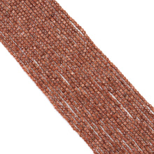Load image into Gallery viewer, 2x2mm Faceted Cube Goldstone Beads, Sku#U1796