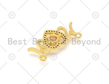 Load image into Gallery viewer, CZ Micro Pave Mom Word With Heart Shape Pendant/Charm, 18K Gold Filled Mom Charm, Mother's Day Charm,13x27mm,Sku#LK385