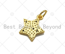 Load image into Gallery viewer, Gold Filled Colorful Enamel Five Star Shape Pendant,CZ Micro Pave 18K Gold Filled Moon Enamel Pendant,Enamel Jewelry,mm,Sku#LK344