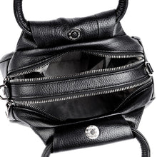 Load image into Gallery viewer, Heart-Shaped Genuine Leather Crossbody Bag for Women – Full-Grain Cowhide, Black, Gray &amp; Wine Red